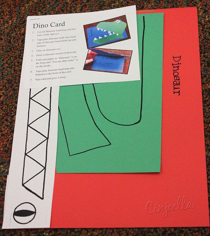 dino card packet